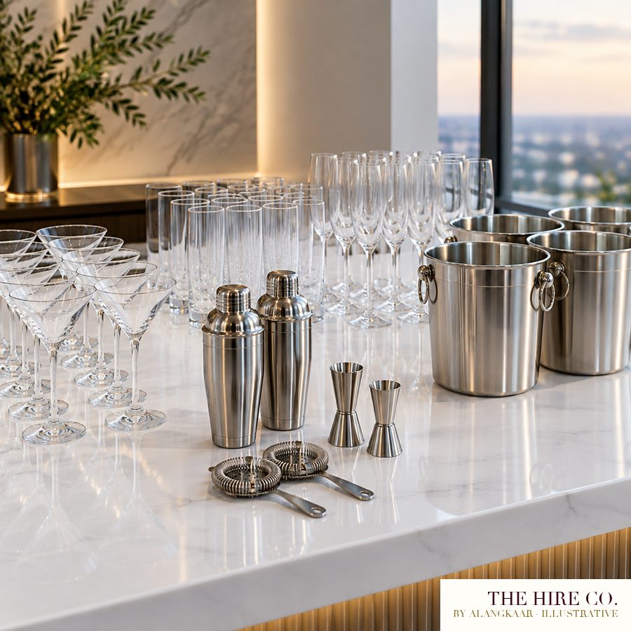 Cocktail Party Glassware for 50