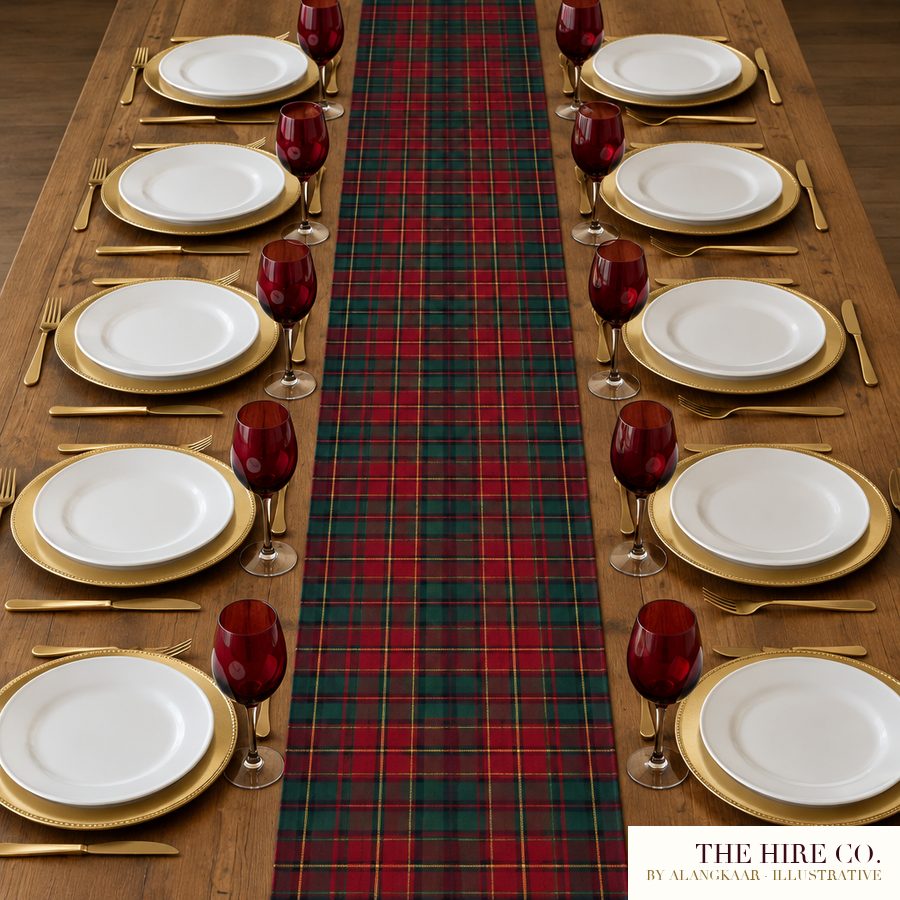 Christmas Dinner Table Setting for 10