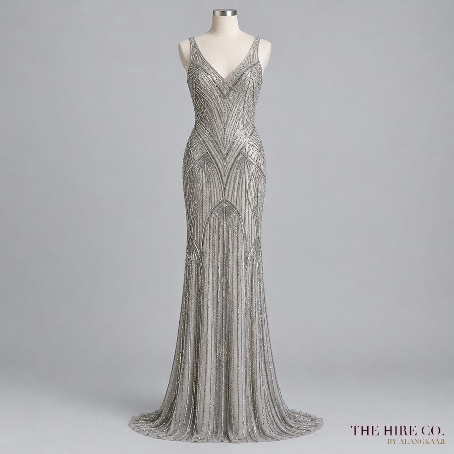 Great Gatsby Gown, silver