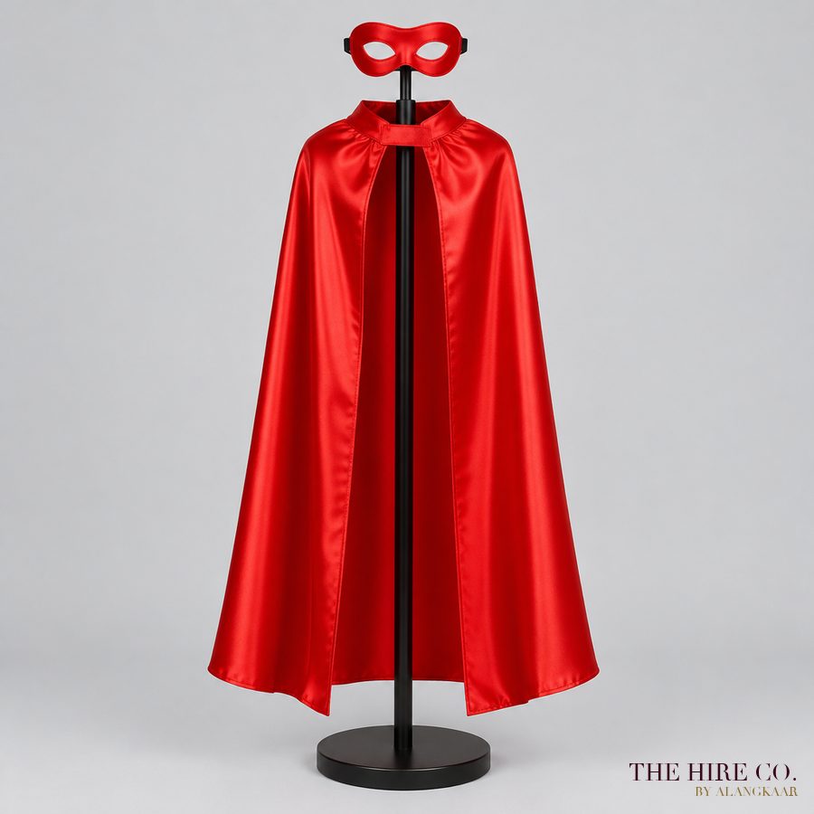 Superhero Cape & Mask Set, red