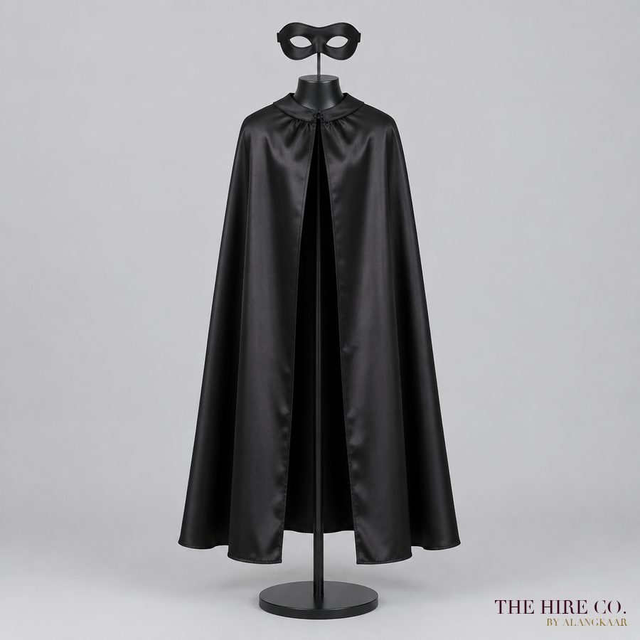 Superhero Cape & Mask Set, black