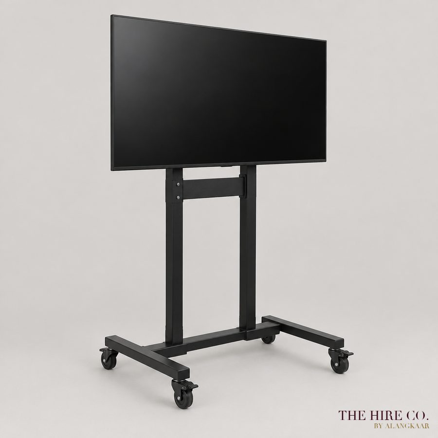 55" TV on Floor Stand