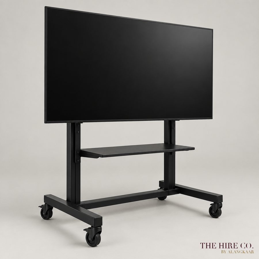 75" TV on Floor Stand