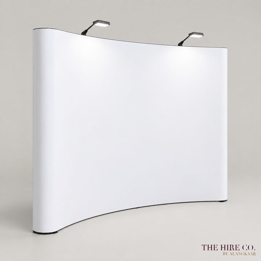 Pop-Up Backdrop Frame 3 × 2.3 m, curved