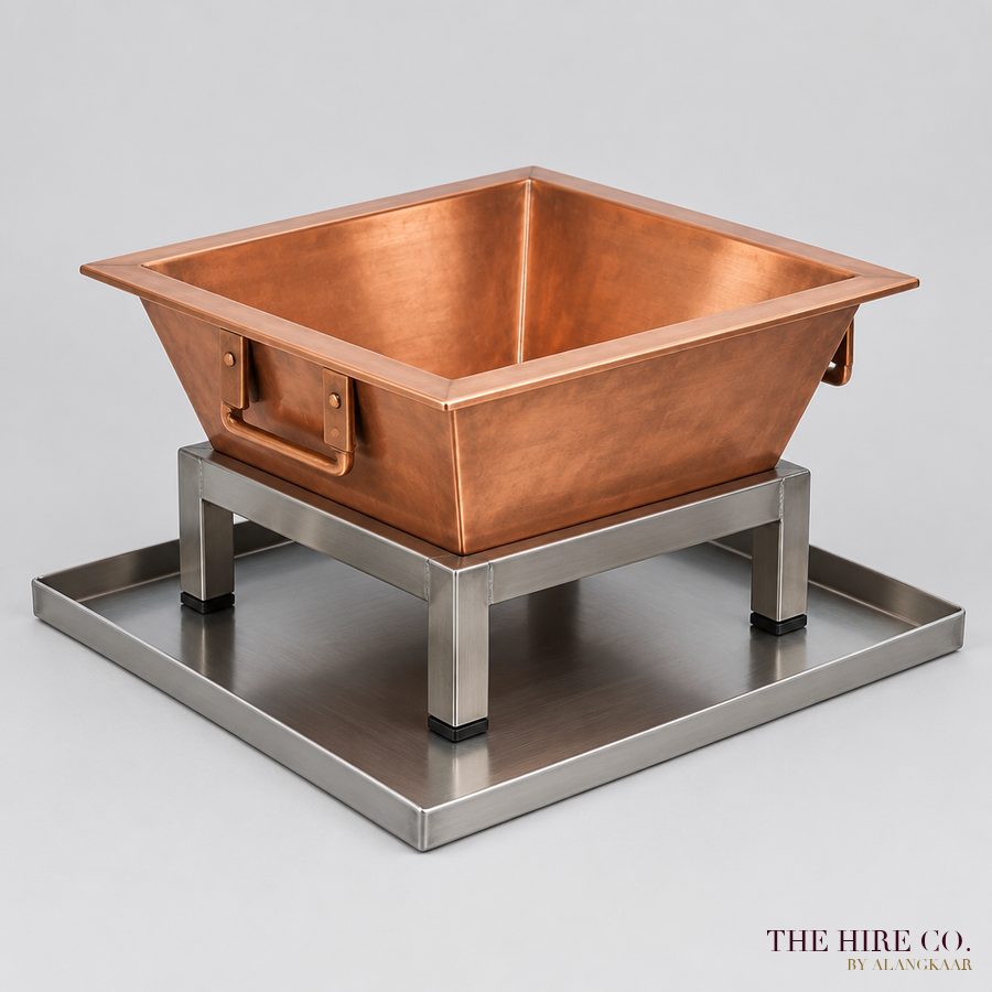 Havan Kund, copper with stand