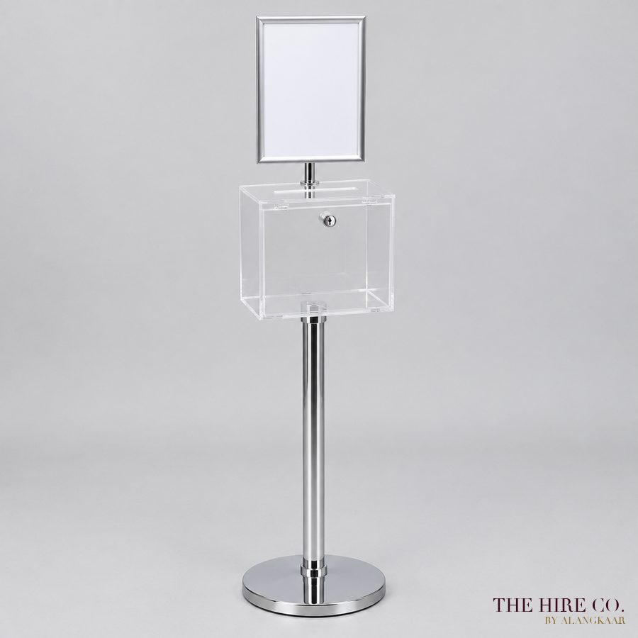 Donation Box on Stand, acrylic