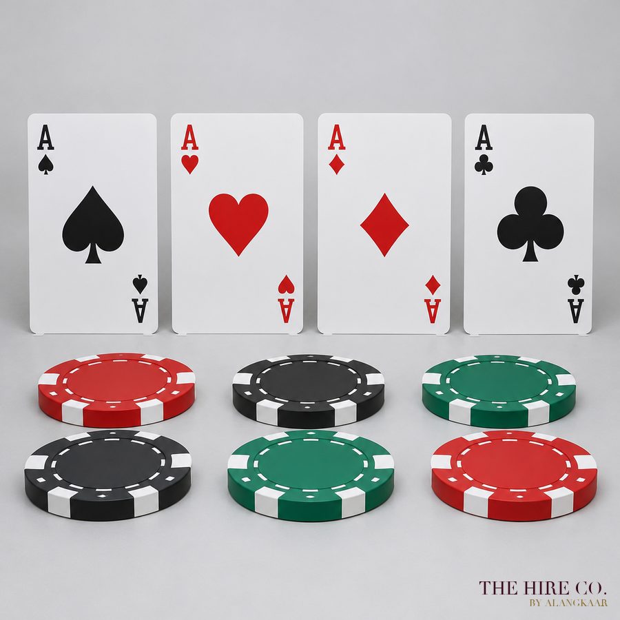 Giant Playing Cards & Poker Chips Props