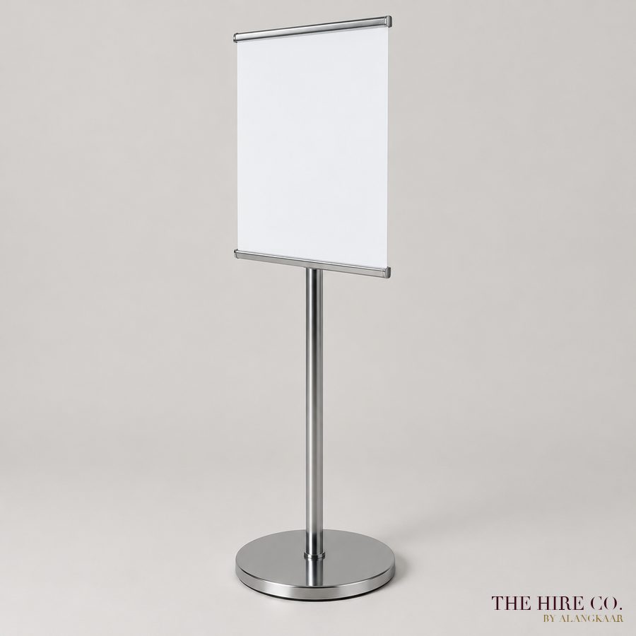 T-Bar Sign Stand, round base