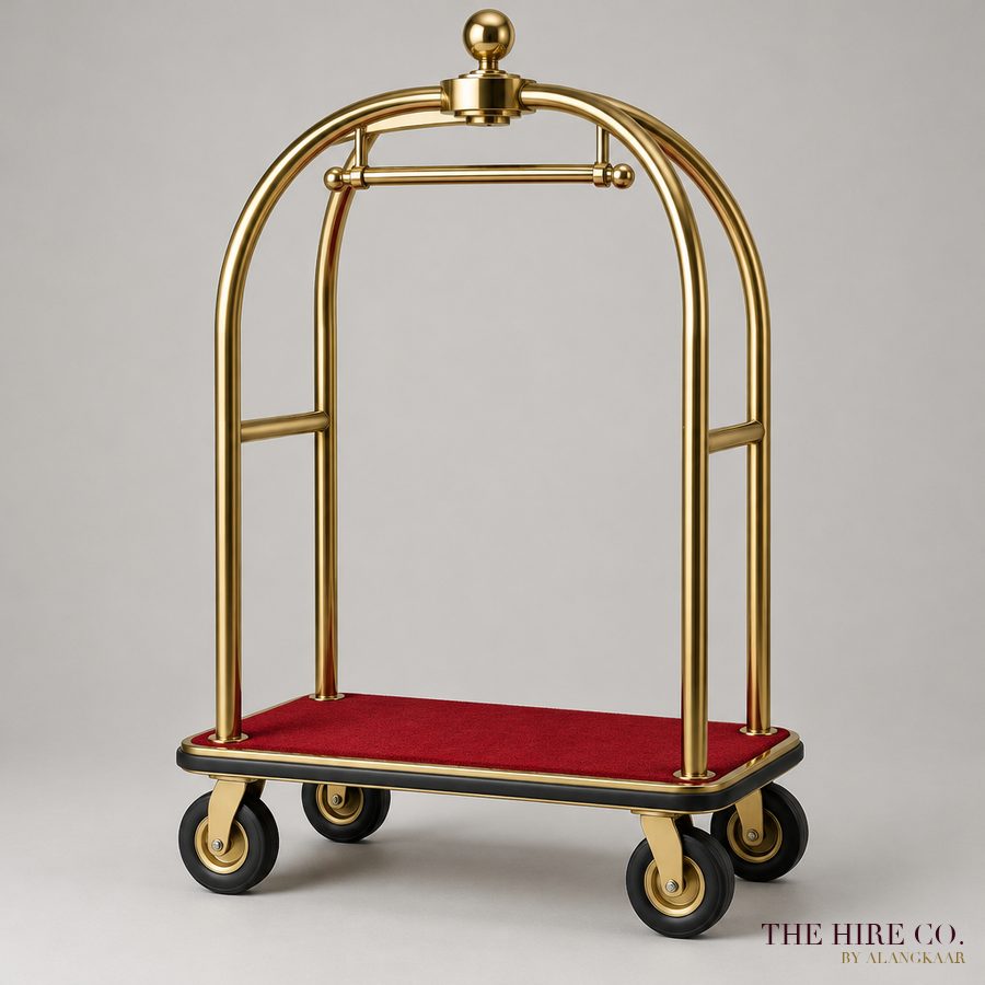 Gold Bellhop Luggage Trolley