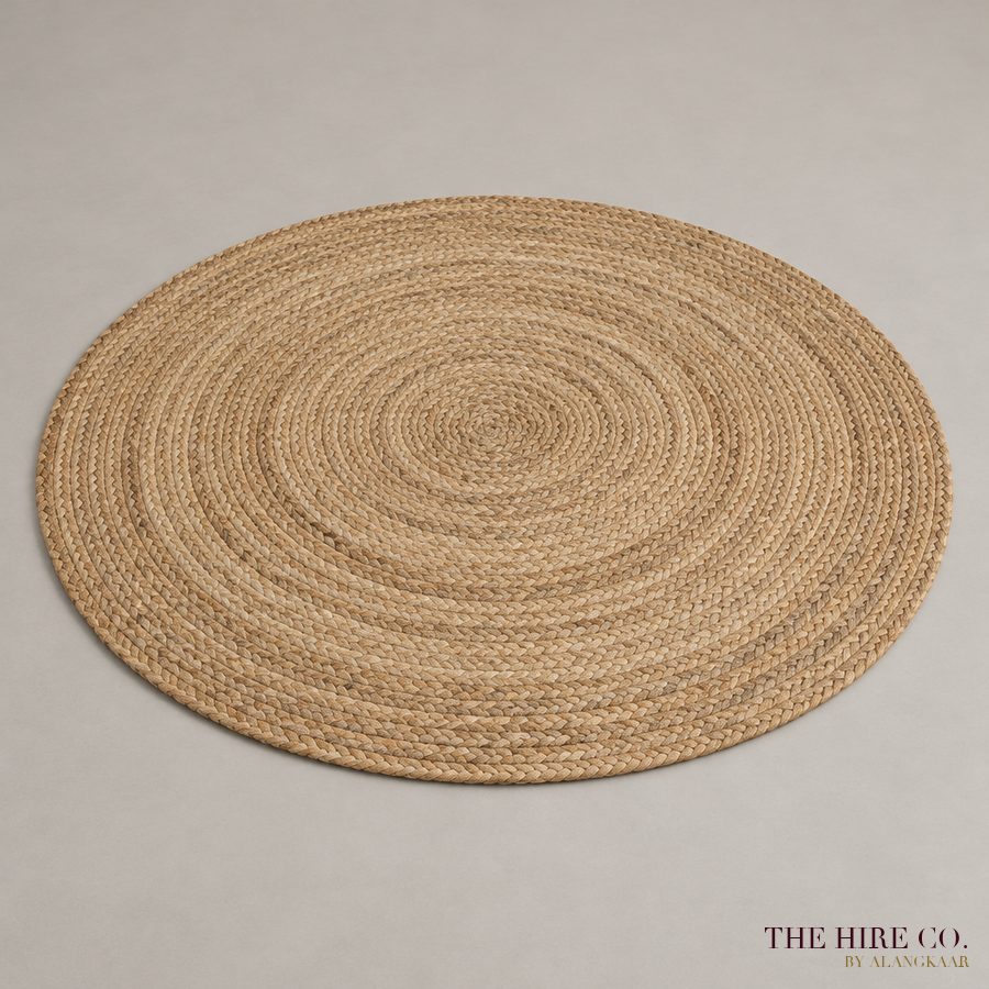 Round Jute Rug 2 m