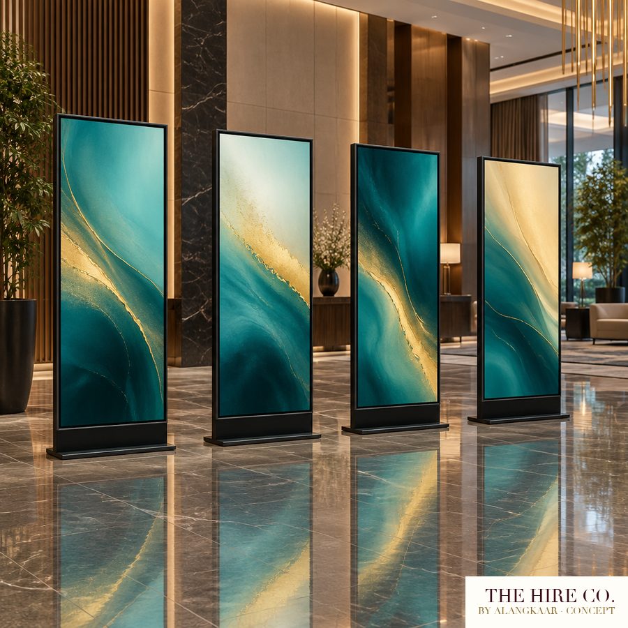 Digital Poster Totems with Your Content (set of 4)