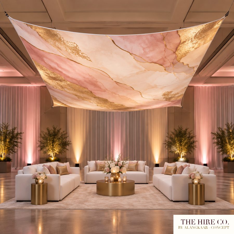 Printed Fabric Ceiling Canopy 6 × 6 m