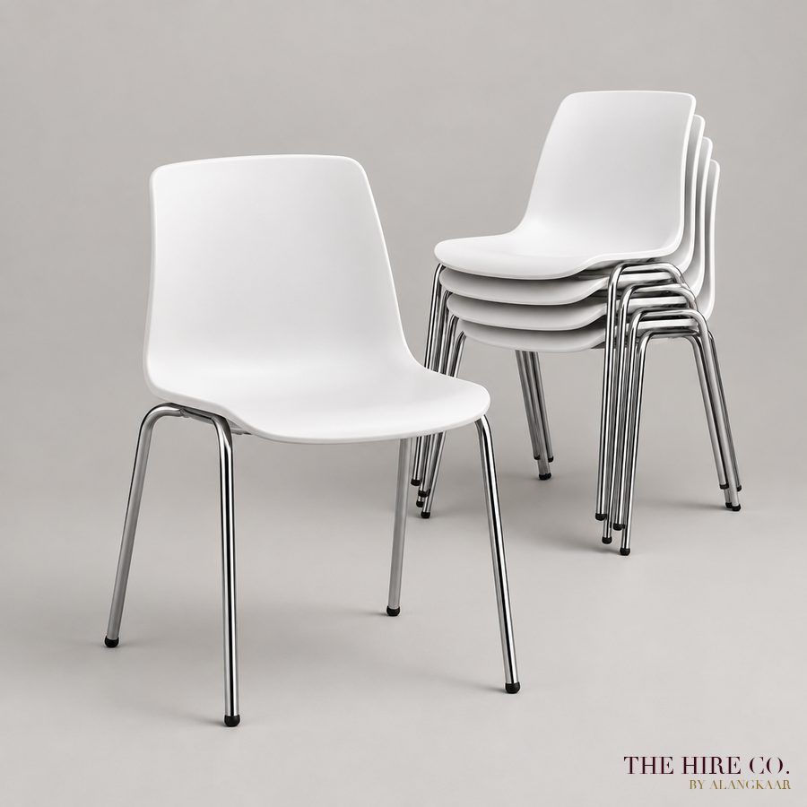 White Stacking Chair