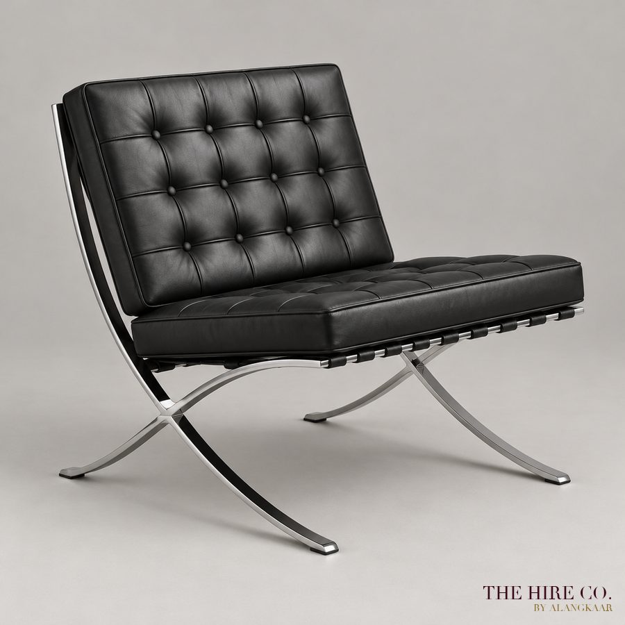 Black Leather Pavilion Chair