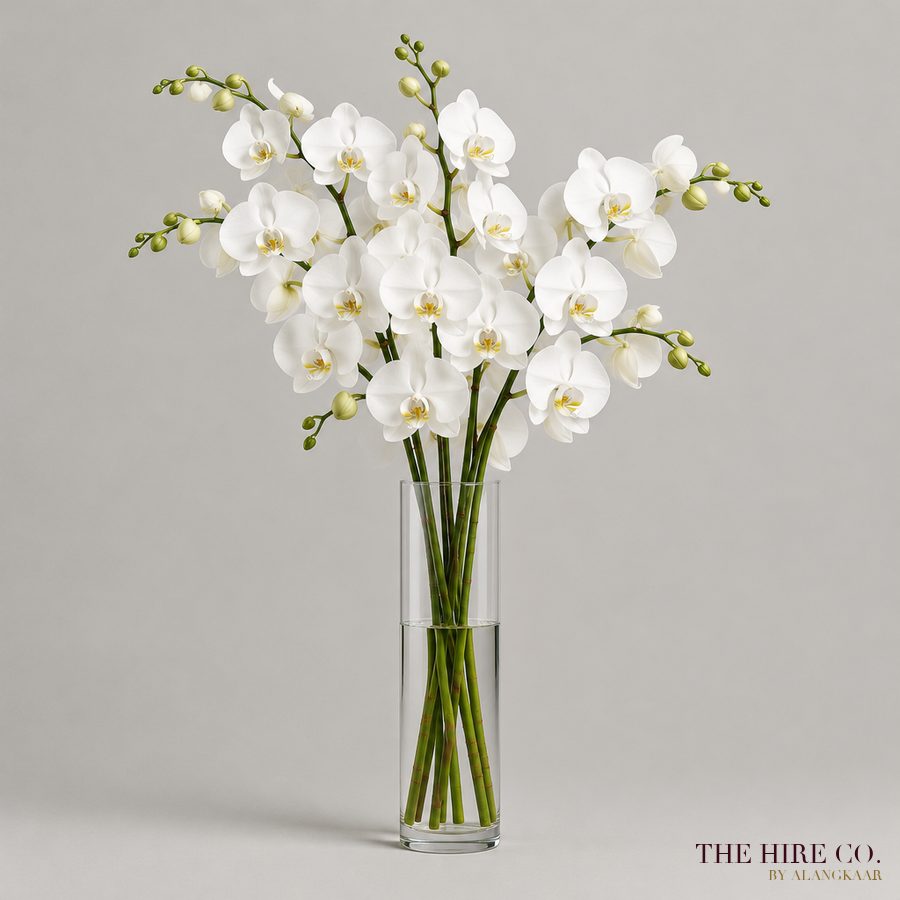 Silk Orchid in Tall Glass