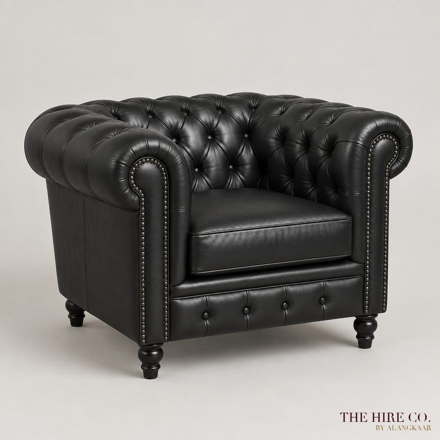 Chesterfield Armchair, black
