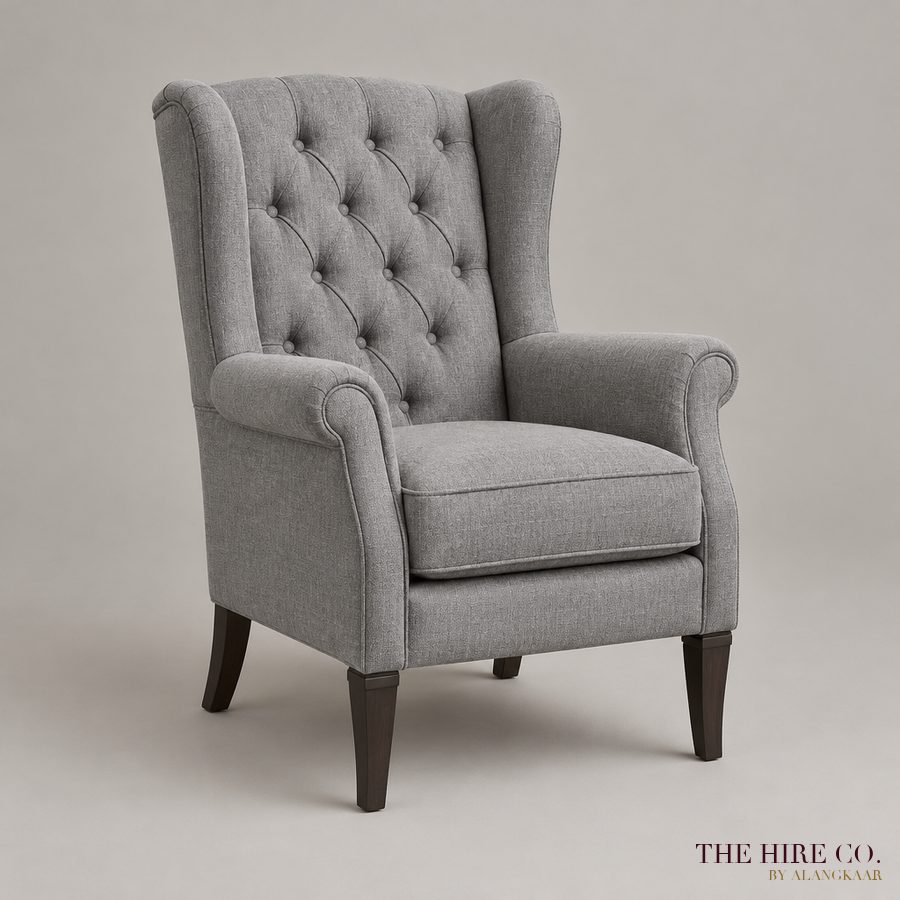 Wingback Armchair, grey