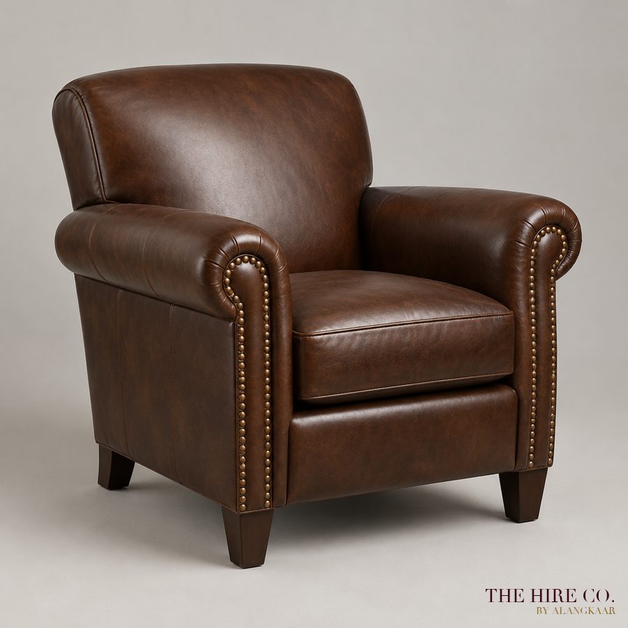 Brown Leather Club Chair