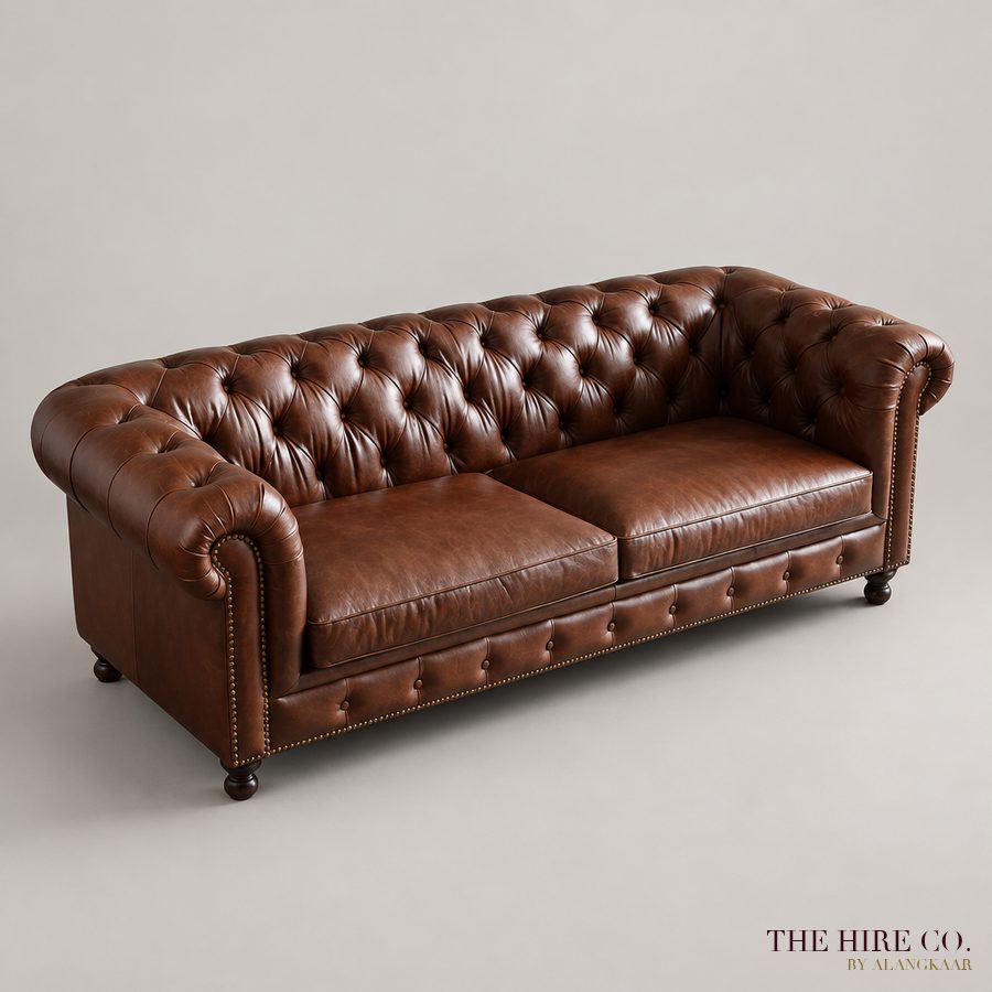 Chesterfield Two-Seater, black or brown