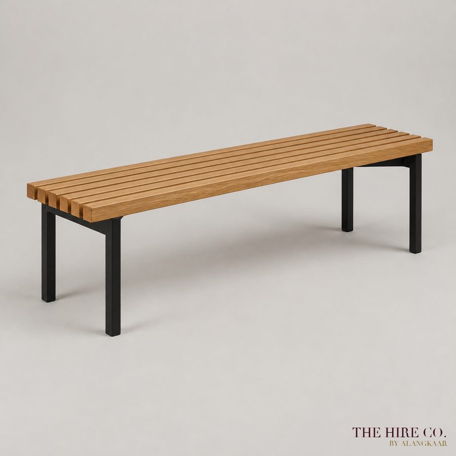 Slat Bench 1.5 m, natural wood