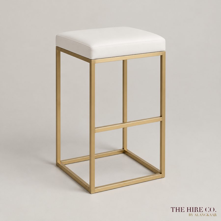 Gold Cube Bar Stool