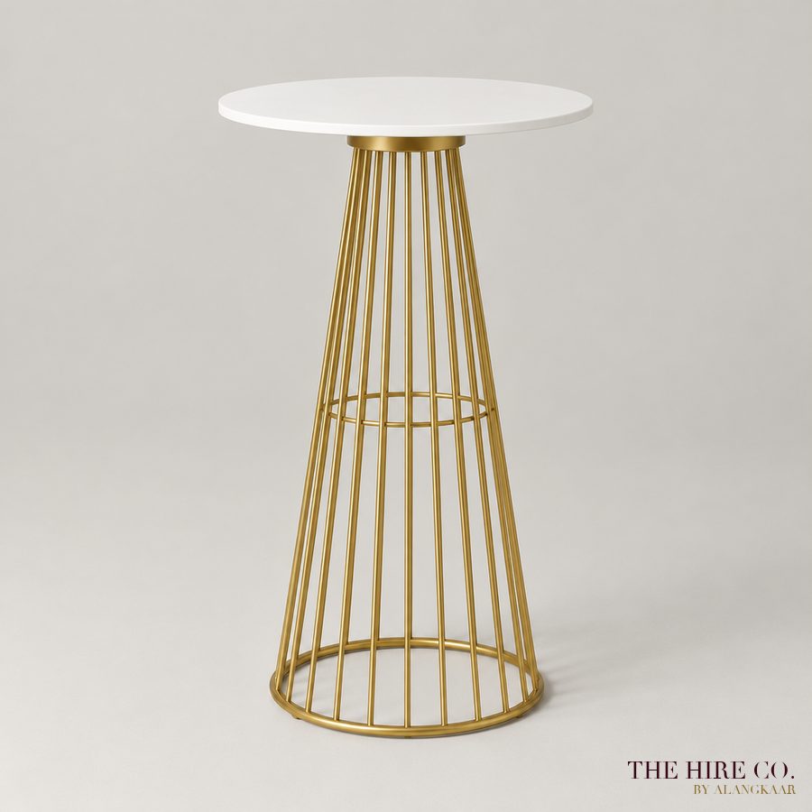 Wire-Base Bar Table, gold