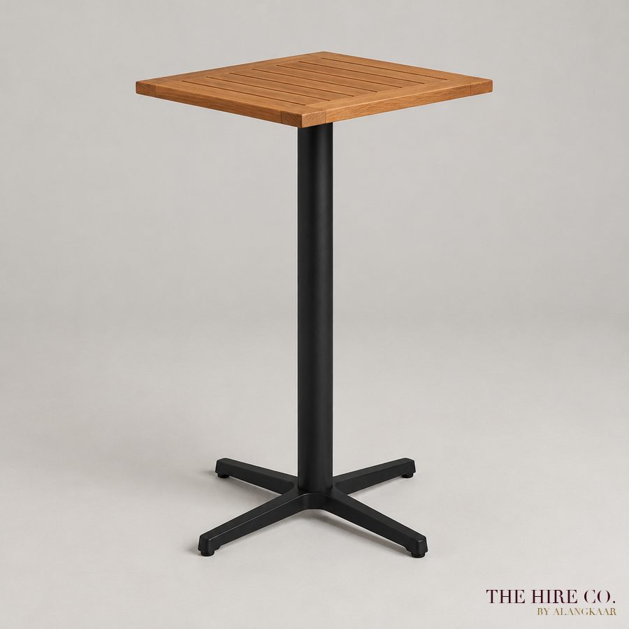 Bar Table, teak square top