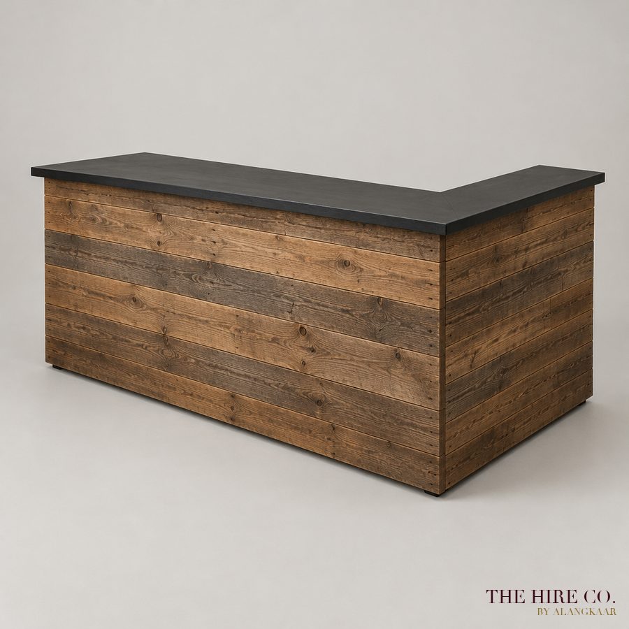 Wooden Corner Bar Counter