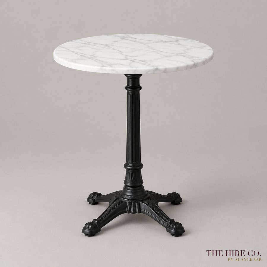 Marble-Look Café Table 70 cm