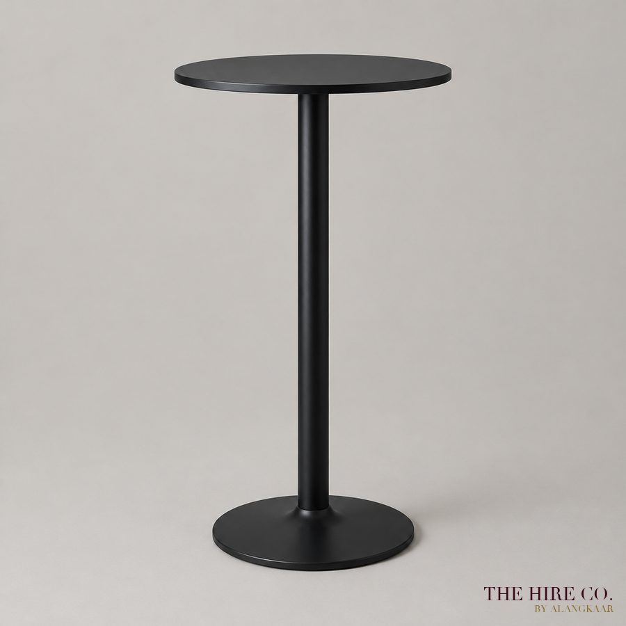 Black Pedestal Cocktail Table