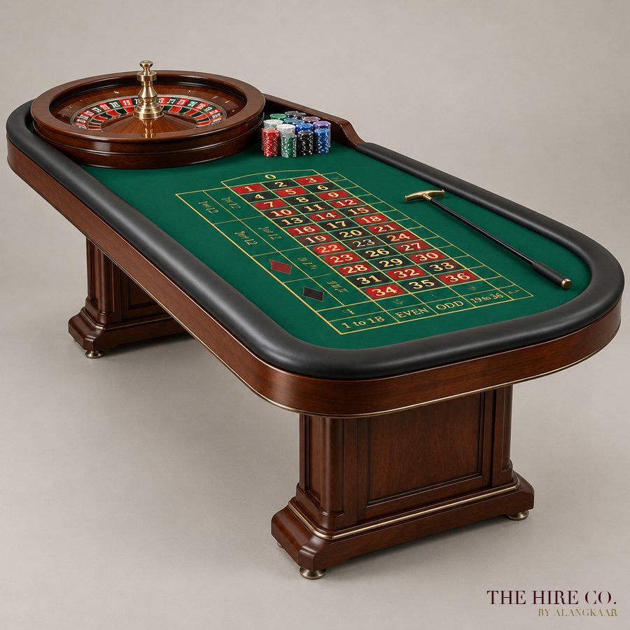 Roulette Table with Wheel