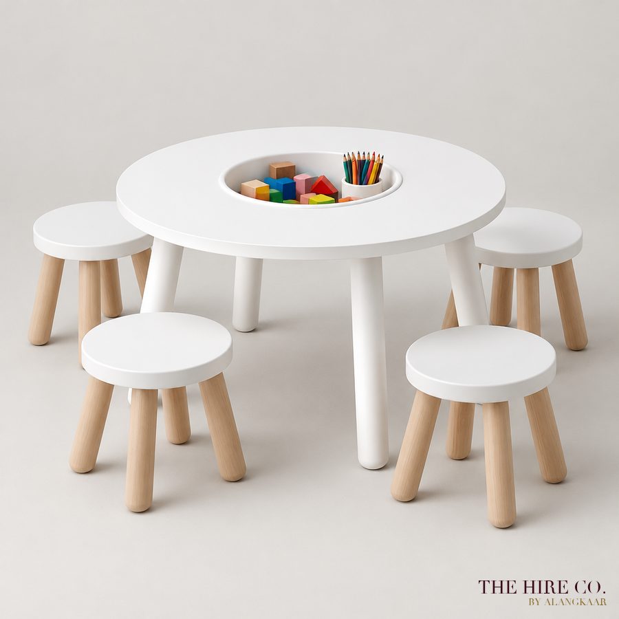 Activity Table with 4 Stools