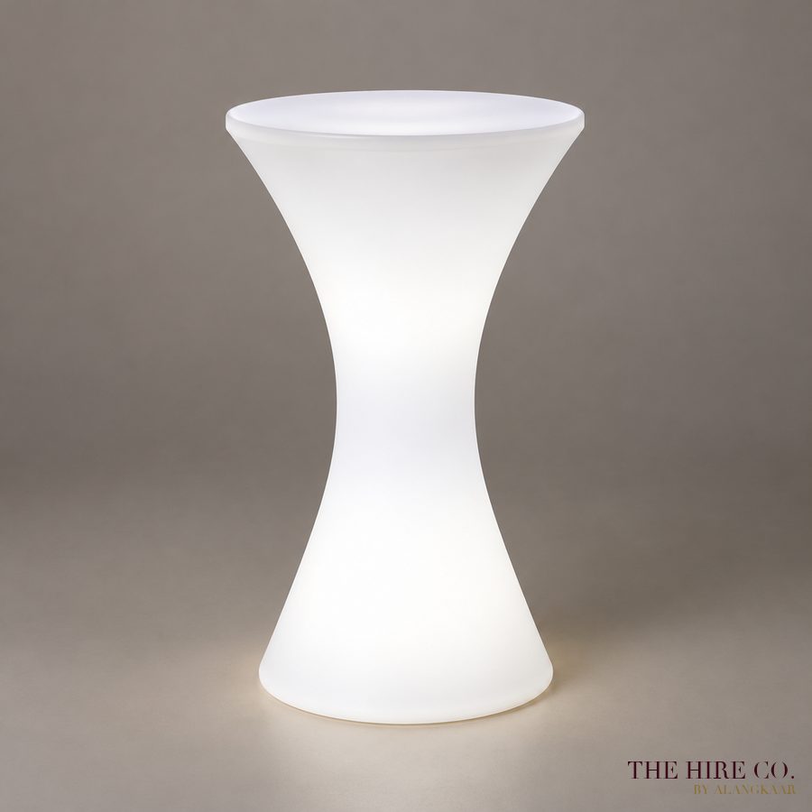 LED Hourglass Bistro Table