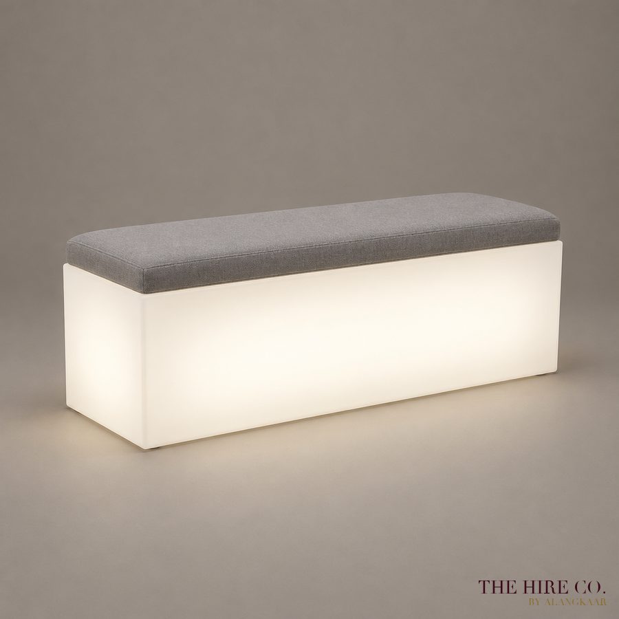 LED Long Bench with Cushion