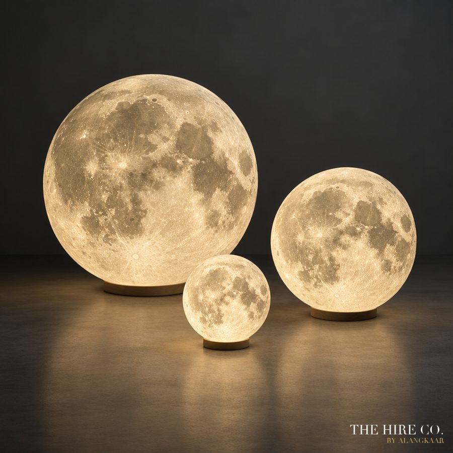 LED Moon Lamps (set of 3)