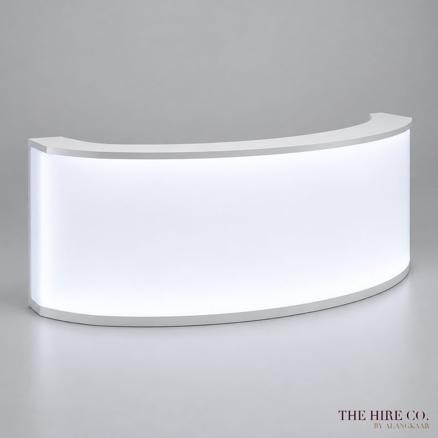 Curved LED Reception Desk