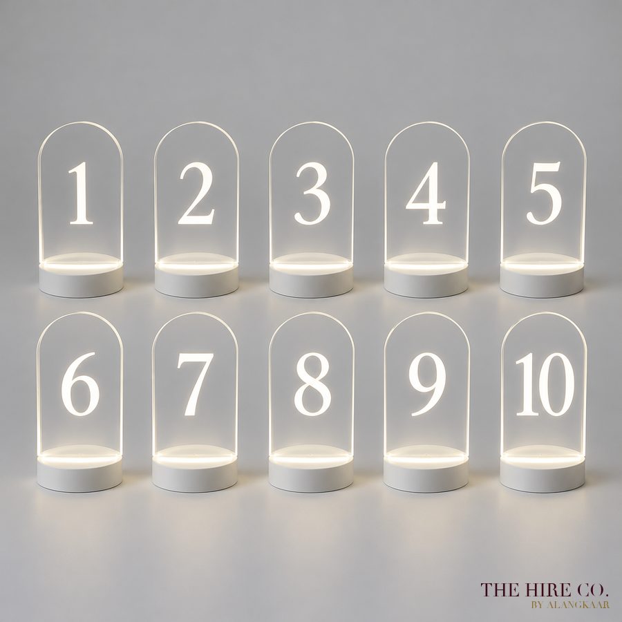 LED Table Numbers (set of 10)