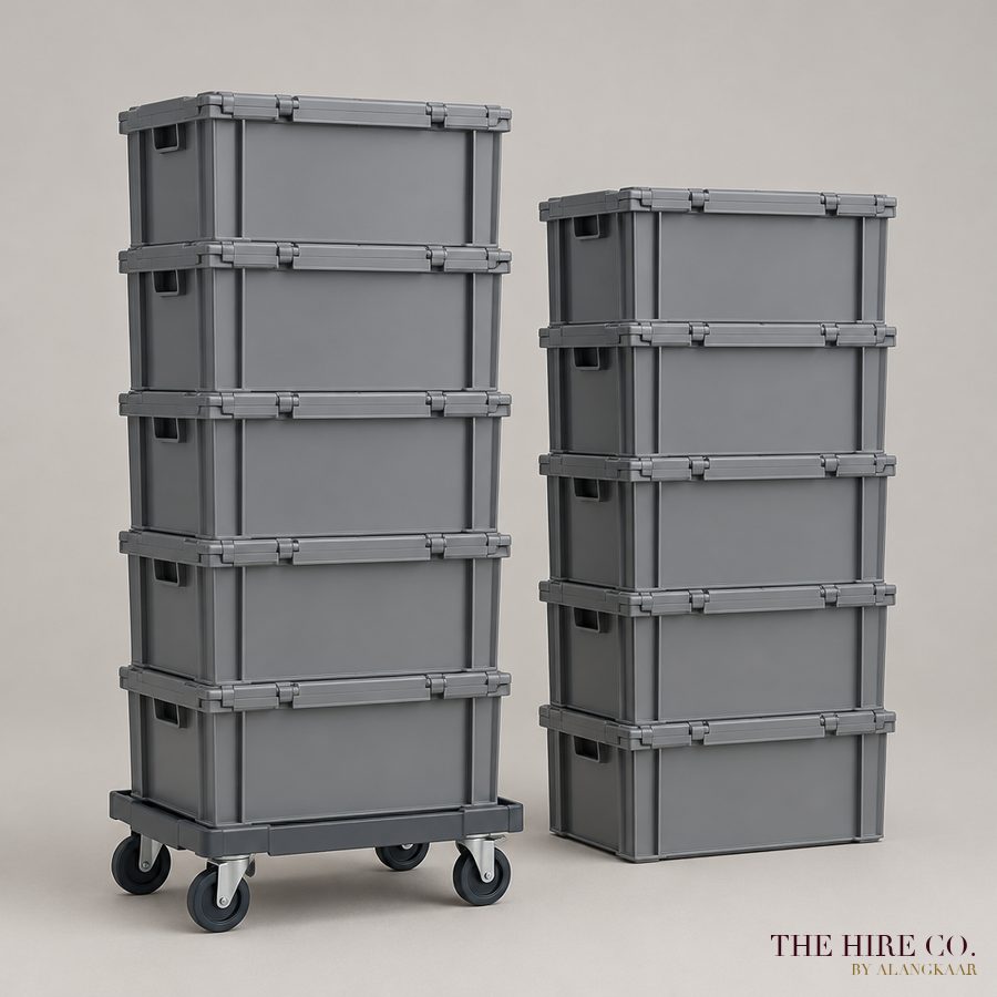 Moving Crates on Dolly (set of 10)