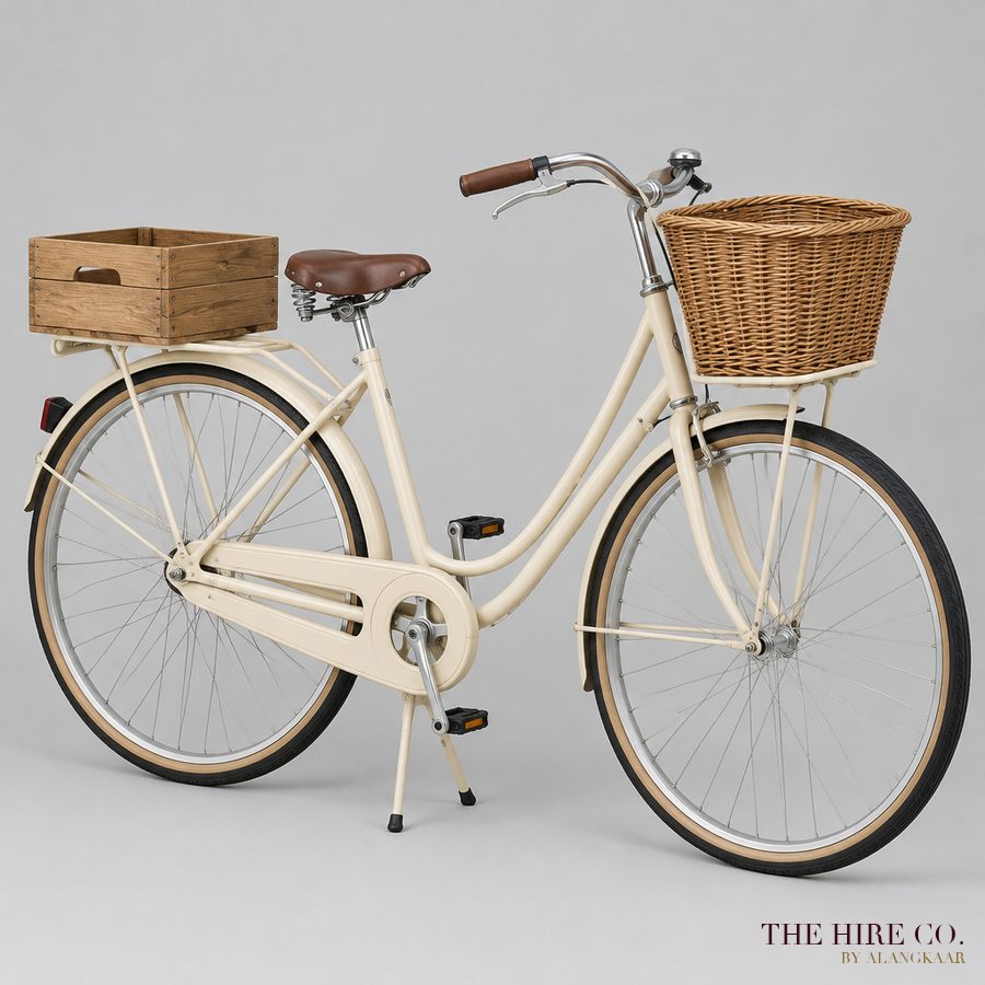 Vintage Bicycle with Flower Basket