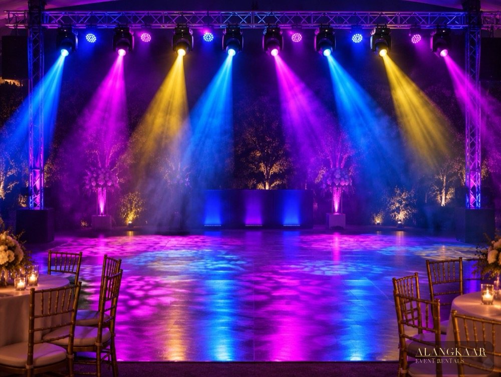 Sound and lighting package for a dance floor