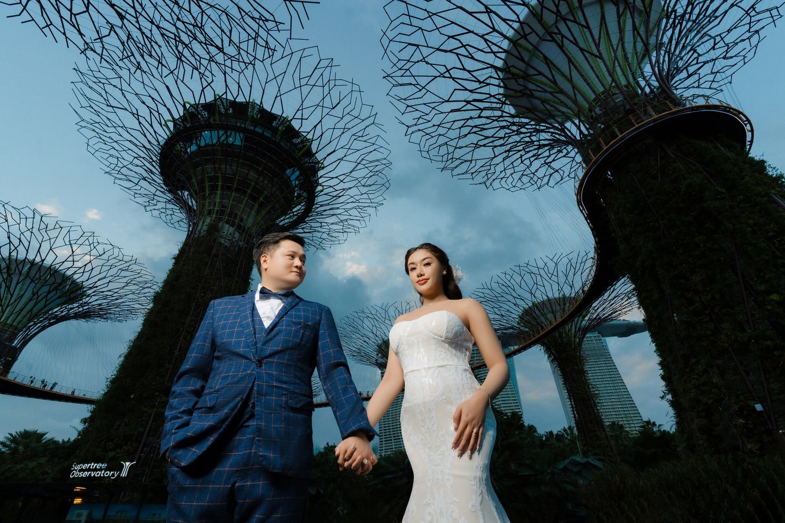 Couple at Gardens by the Bay during an Alangkaar pre-wedding shoot